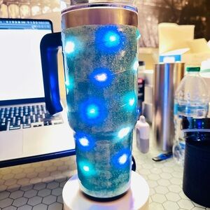 LED Light-Up Epoxy Tumbler with Handle 30 oz